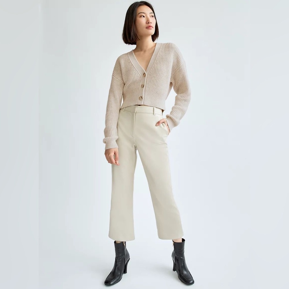 Babaton Canberra Merino Wool Cream Cardigan